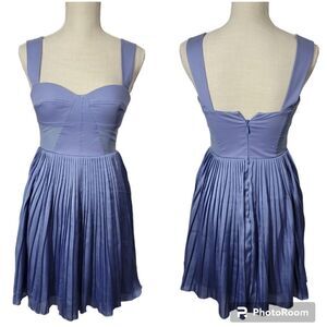 Bebe fit and flare powder blue dress